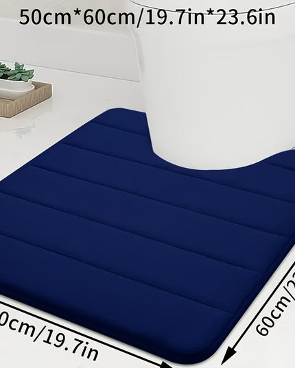 1pc comfortable U-shaped memory foam toilet rug