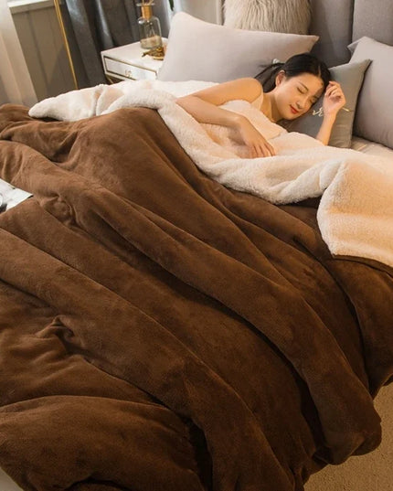 Luxury wool throw blanket