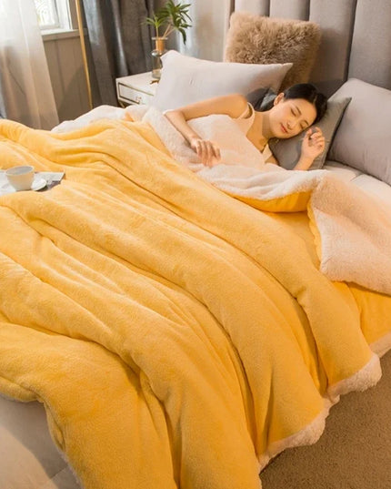 Luxury wool throw blanket