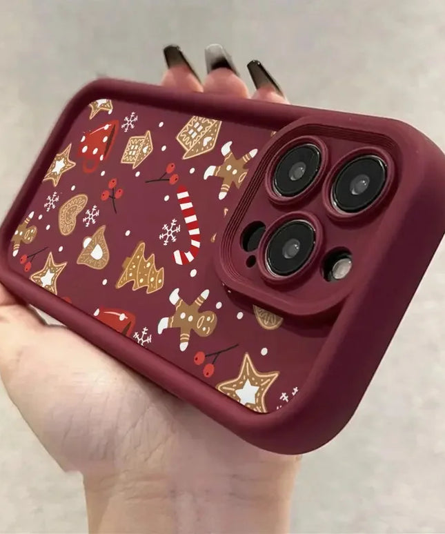 Christmas Theme Pattern Phone Case for iPhone 17,16,15,14 & 13