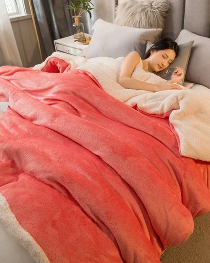 Luxury wool throw blanket