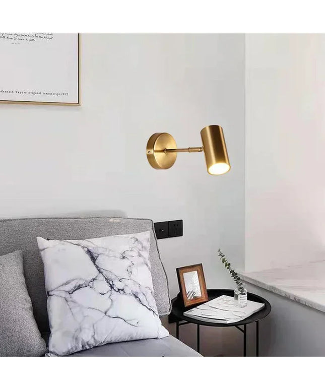 Gold LED wall modern lamp with adjustable light