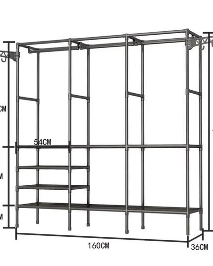 Double or triple clothes / coat hanger & multifunctional rack