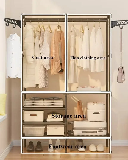 Double or triple clothes / coat hanger & multifunctional rack