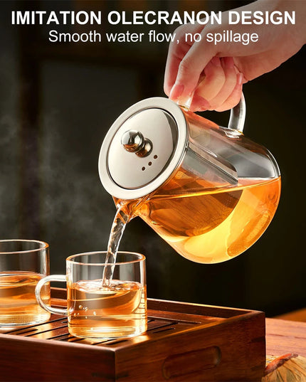 Glass Teapot 1pc stainless steel