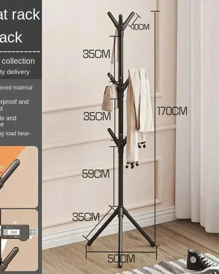 Clothes, coats and hats vertical tree storage rack