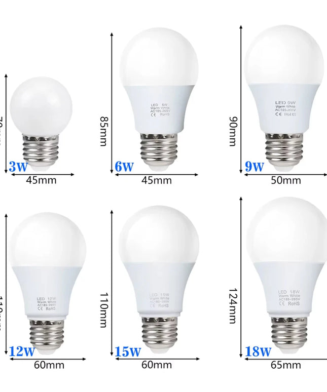 4pcs/ E27 LED bulb lamps AC 220V