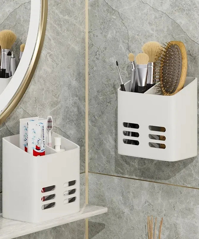 Bathroom wall shelf storage organizer