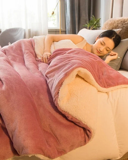 Luxury wool throw blanket