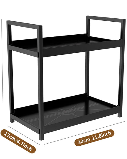 2 tier multifunctional counter storage rack