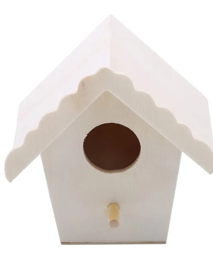 Wooden mini bird cage, outdoor hanging birdhouse box 7.5/9.5cm