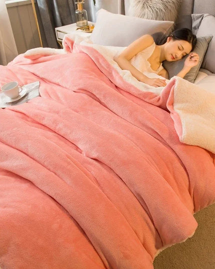 Luxury wool throw blanket