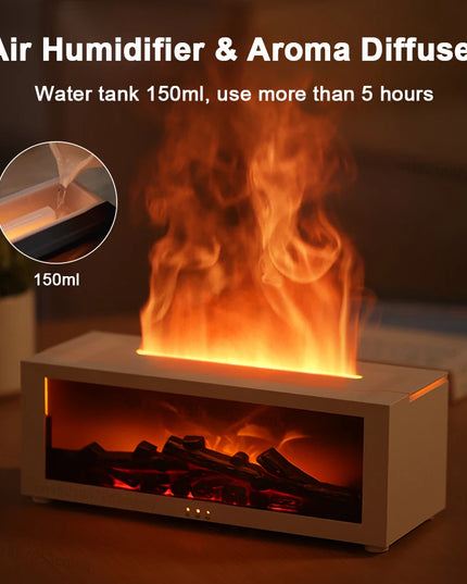 Essential Oils flame automatic air humidifier with LED light remote