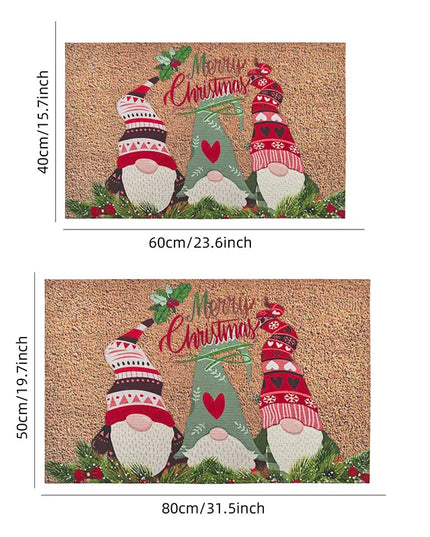 Christmas carpet cartoon door mat