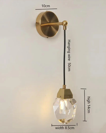 Luxury gold modern G9 wall lamp