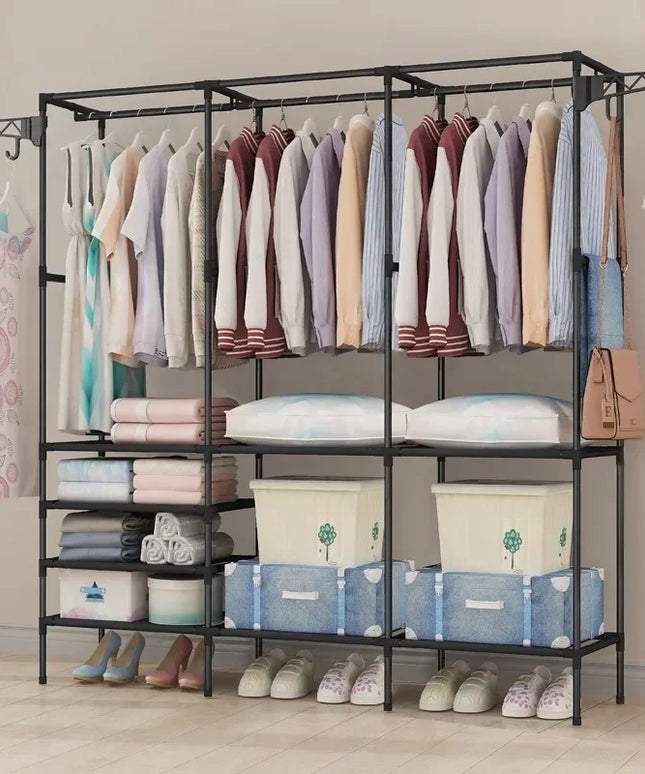 Double or triple clothes / coat hanger & multifunctional rack
