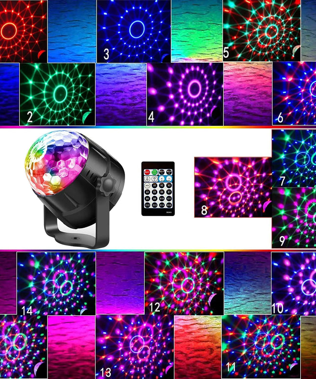 RGB Sound activated LED disco ball light