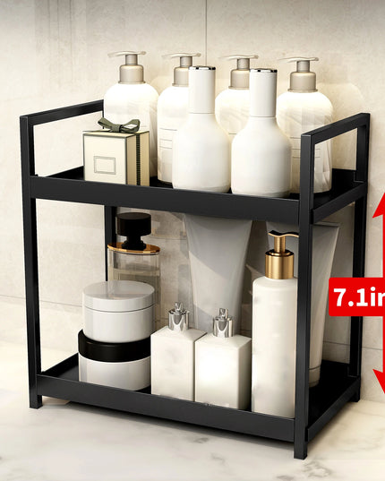 2 tier multifunctional counter storage rack