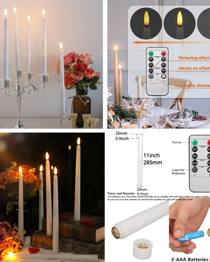 12pcs Flameless LED candle remote battery operated