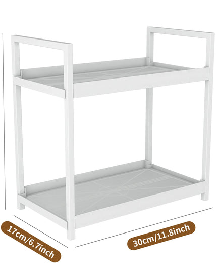 2 tier multifunctional counter storage rack