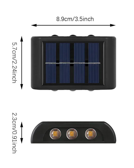 Solar LED light, Outdoor wall lamp (waterproof)