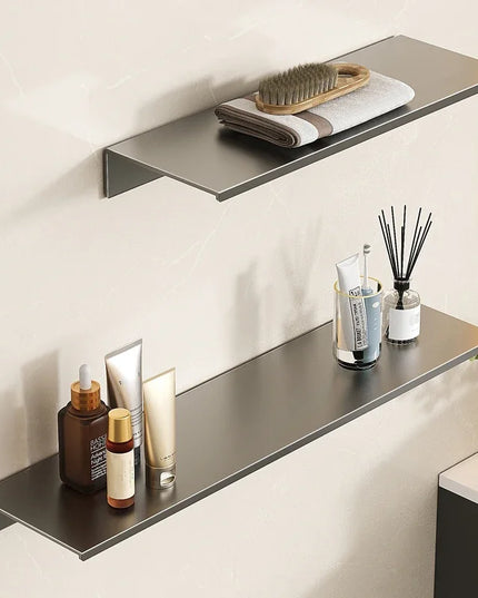Space aluminium black shelf organiser