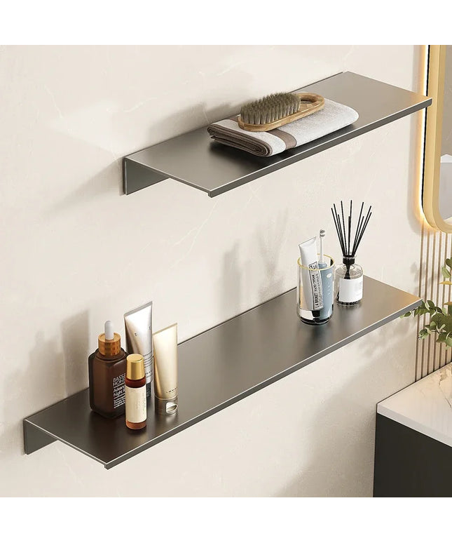 Space aluminium black shelf organiser