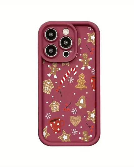 Christmas Theme Pattern Phone Case for iPhone 17,16,15,14 & 13