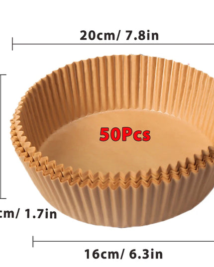 Baking paper with white background and measurement writing