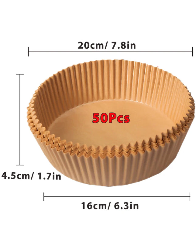 Baking paper with white background and measurement writing