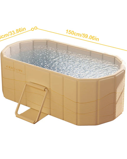 Foldable portable hot bath / ice bath
