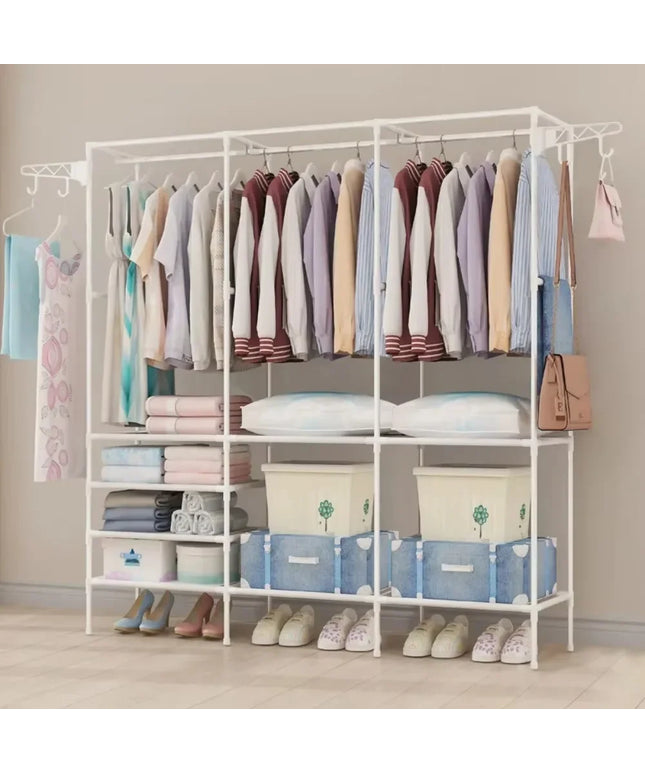 Double or triple clothes / coat hanger & multifunctional rack