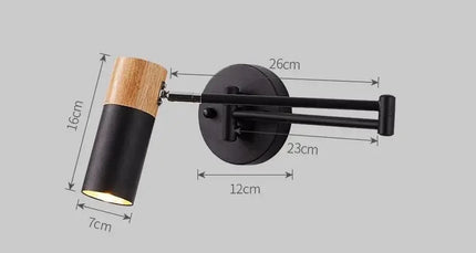 Modern living room rocking arm wall lamp