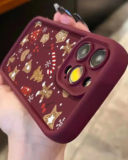 Christmas Theme Pattern Phone Case for iPhone 17,16,15,14 & 13