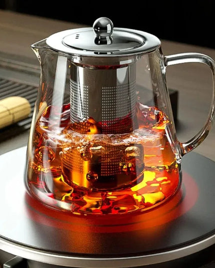 Glass Teapot 1pc stainless steel