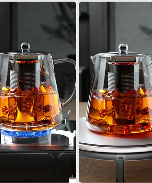 Glass Teapot 1pc stainless steel