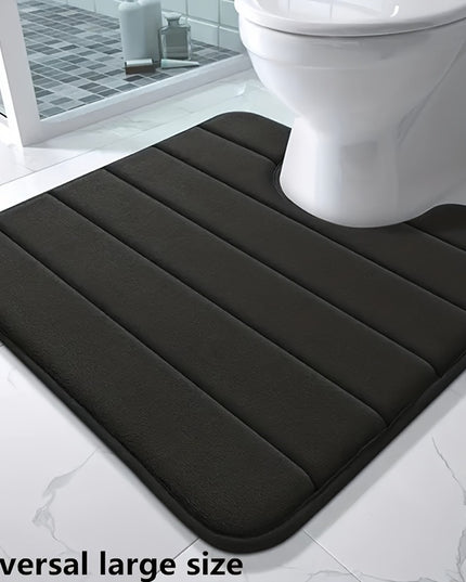1pc comfortable U-shaped memory foam toilet rug